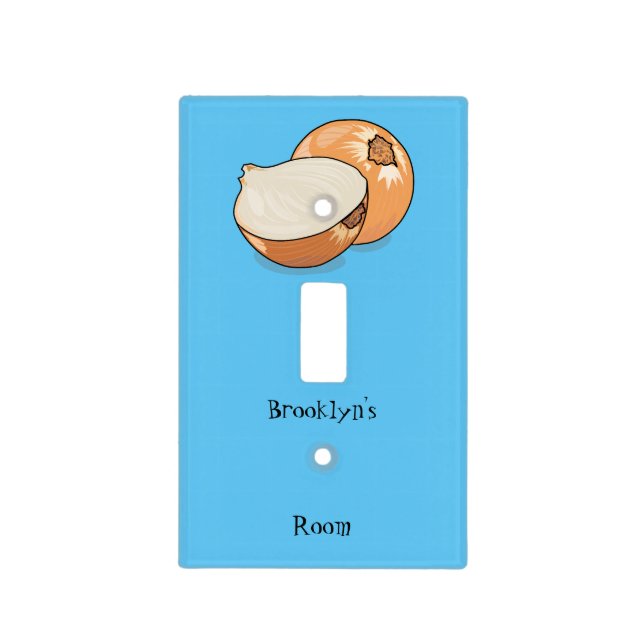 Onion cartoon illustration light switch cover (Front)