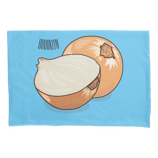 Onion cartoon illustration  pillow case (Front)