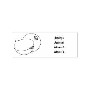 Onion cartoon illustration rubber stamp