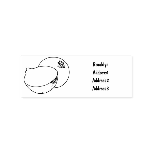 Onion cartoon illustration rubber stamp (Imprint)