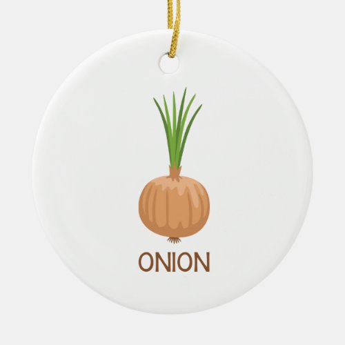 Onion Ceramic Ornament