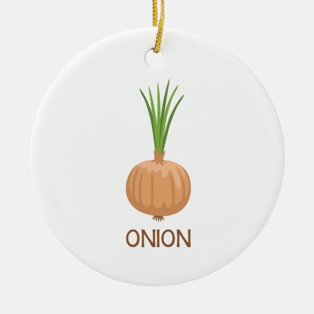 Onion Ceramic Ornament (Front)