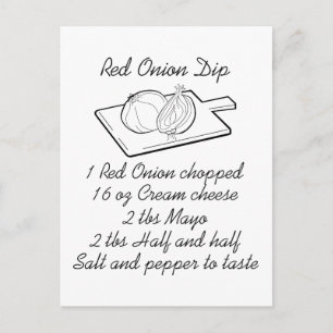 Onion Dip Recipe Postcard
