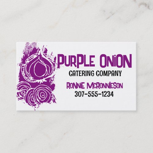 onion doodles cooking chef catering business card