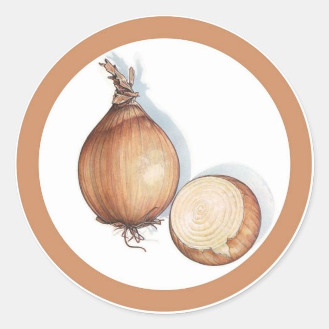 Onion flavor sticker circle labels (Front)
