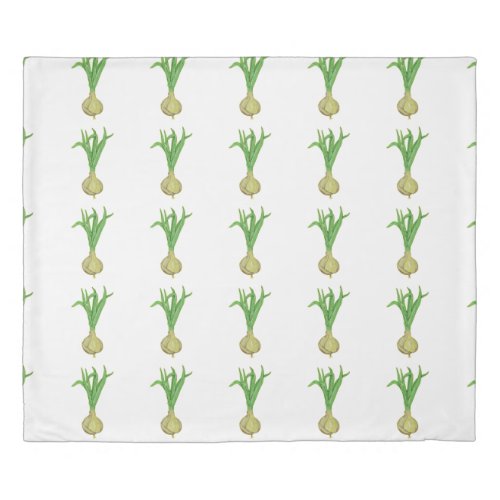 Onion Gardening Plant Duvet Cover