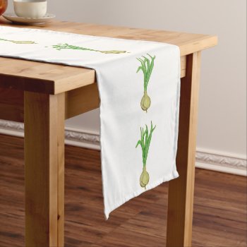 Onion Gardening Plant Short Table Runner by earlykirky at Zazzle
