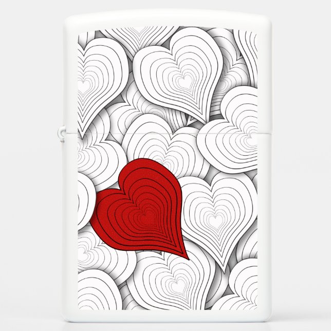 Onion Hearts Valentine Illustration Zippo Lighter (Front)