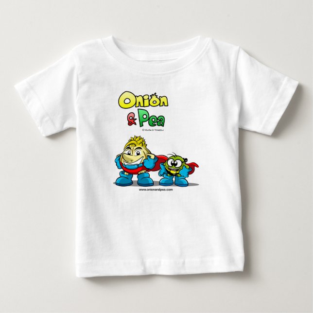 Onion & Pea characters Baby t-shirt. Baby T-Shirt (Front)