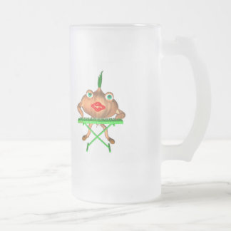 Onion Peels by Valxart- Frosted Glass Beer Mug