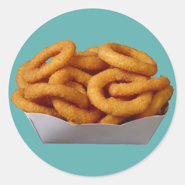Onion Rings Classic Round Sticker (Front)