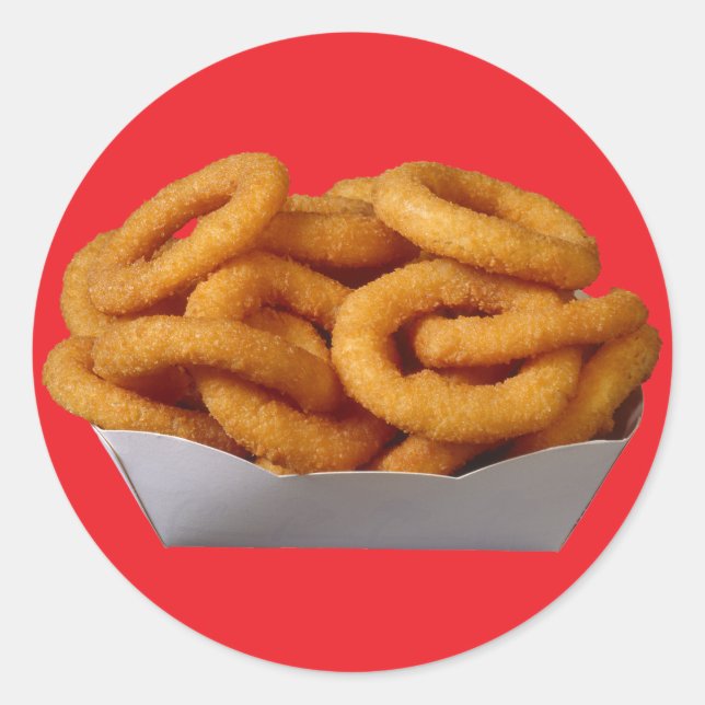 Onion Rings Classic Round Sticker (Front)