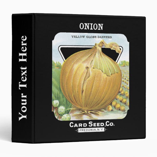 Onion Seed Packet Label 3 Ring Binder (Front/Spine)