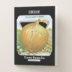 Onion Seed Packet Label Pocket Folder