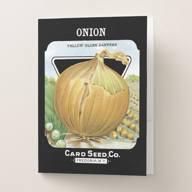 Onion Seed Packet Label Pocket Folder (Front)