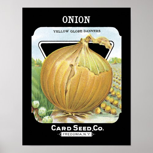 Onion Seed Packet Label Poster