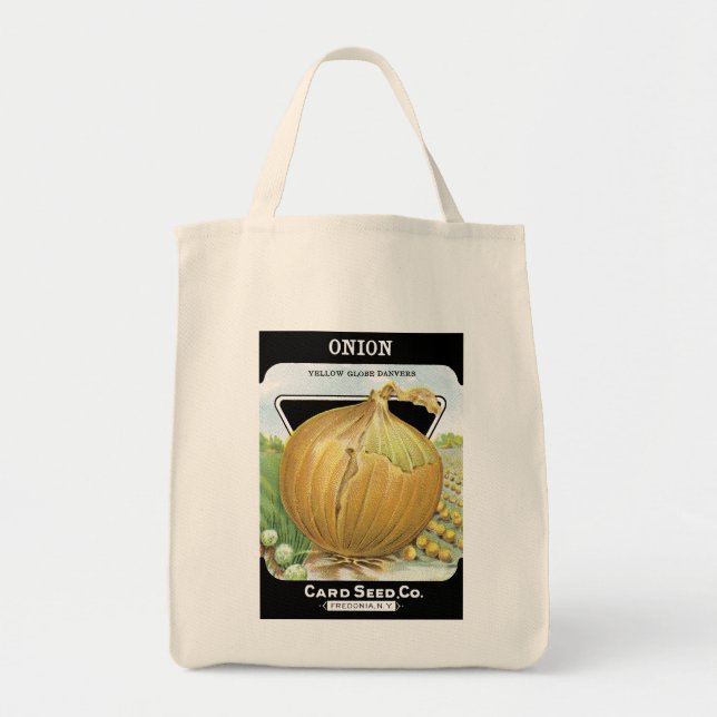 Onion Seed Packet Label Tote Bag (Front)
