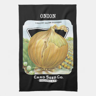 Onion Seed Packet Label Towel