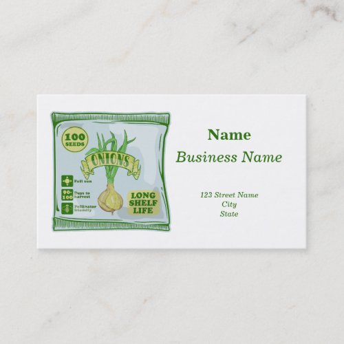 Onion Seeds Business Card