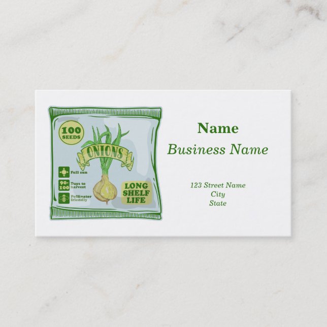 Onion Seeds Business Card (Front)