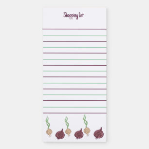 Onion Shopping List Magnetic Notepad