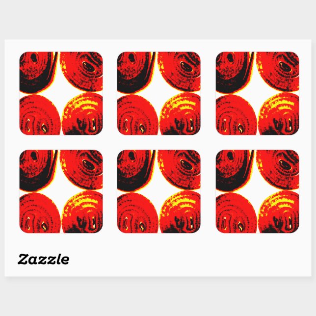 Onion slices square sticker (Sheet)