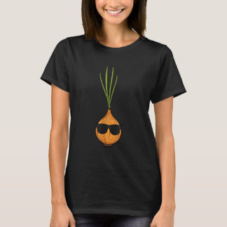 Onion Sunglasses Shallot  Vegeterian Farmer Garden T-Shirt