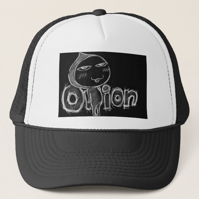 Onion trucker hat (Black) (Front)