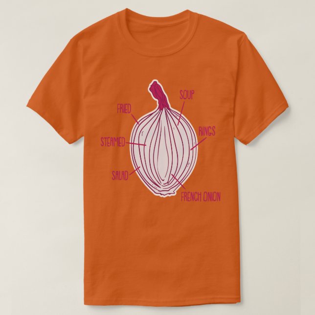 Onion Vegetables T-Shirt (Design Front)