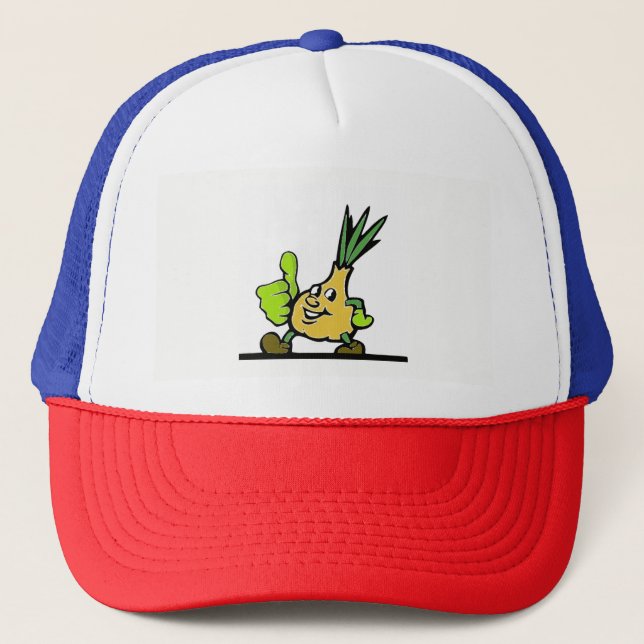 Onion With Thumbs Up Trucker Hat (Front)