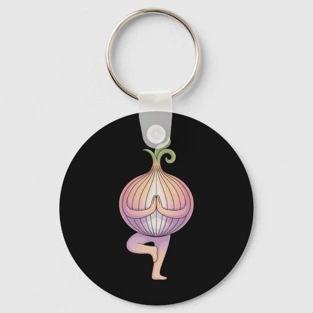 Onion Yoga  Keychain (Front)