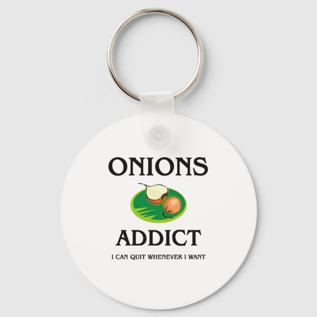 Onions Addict Keychain (Front)