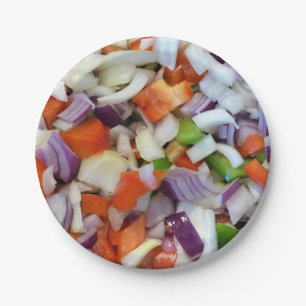Onions and Bell Peppers Paper Plates