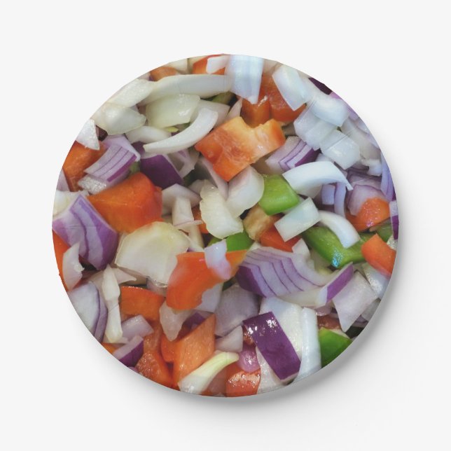 Onions and Bell Peppers Paper Plates (Front)