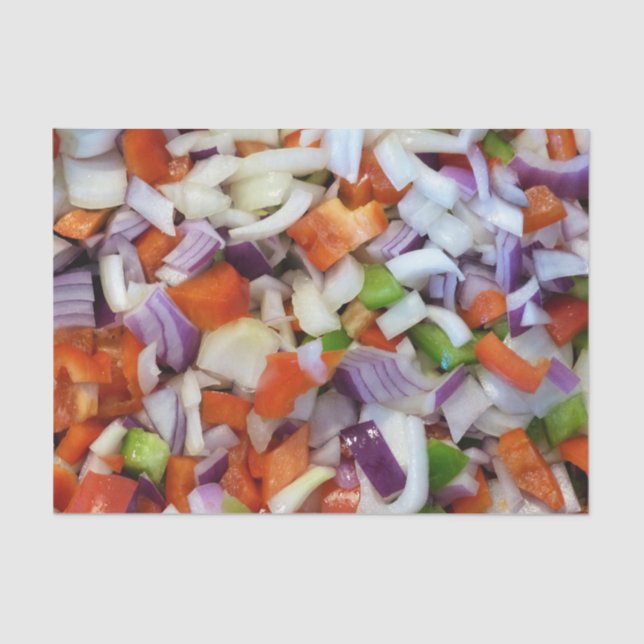 Onions and Bell Peppers Tissue Paper (Front)