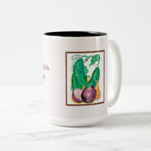 Onions and Cukes Two-Tone Coffee Mug