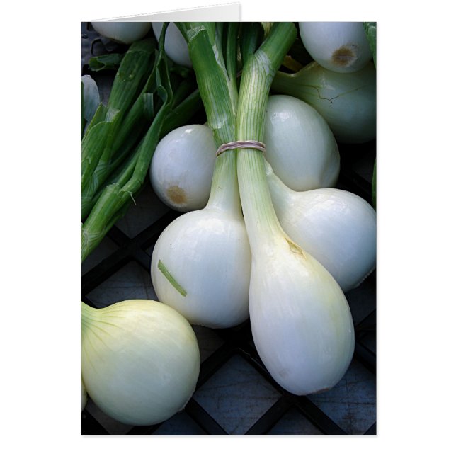 Onions at the Farmer's Market Cards (Front)