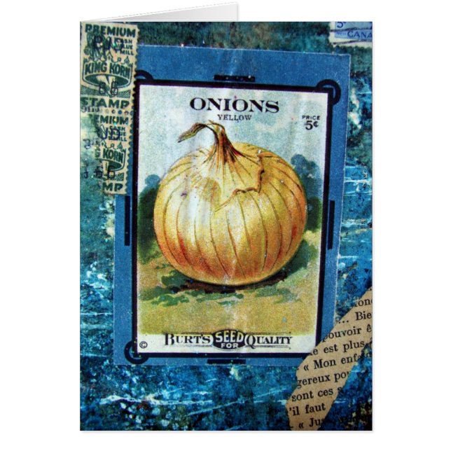 Onions Five Cents Collage Cards (Front)