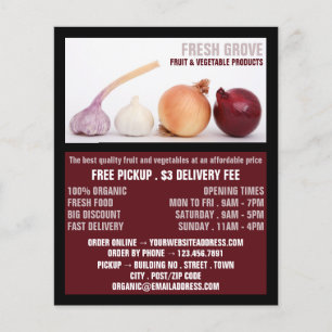 Onions & Garlic, Greengrocers Advertising Flyer