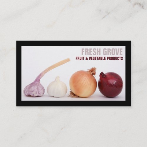 Onions  Garlic Greengrocers Business Card