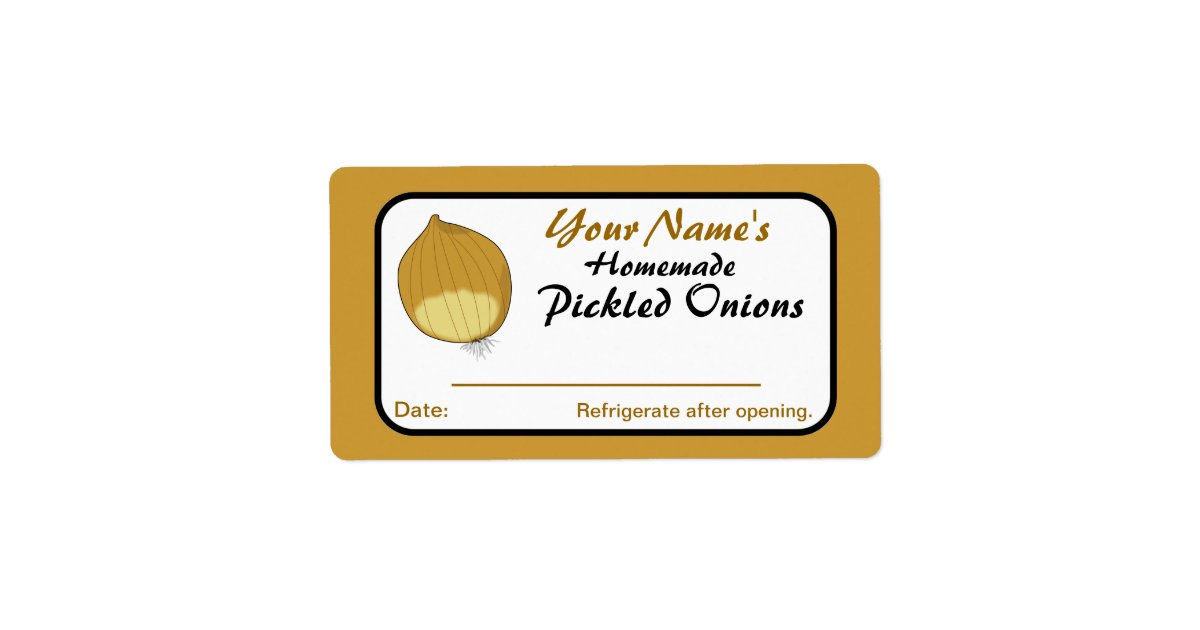 Onions Personalized Pickle Labels for Canning Jars | Zazzle.com