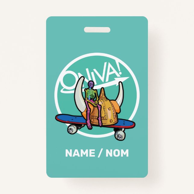 ONIVA! Squelette Viking Badge (Front)