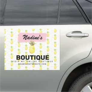 Online Boutique Clothing Fashion Pineapples Car Magnet