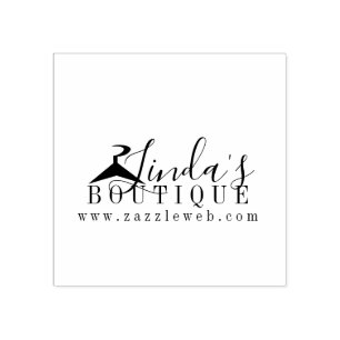 Online Boutique Clothing Hanger Logo Rubber Stamp