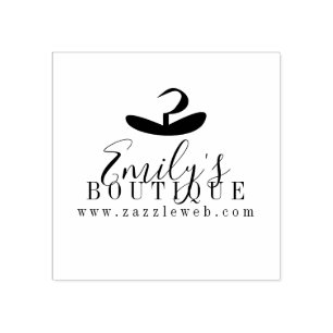 Online Boutique Hanger Clothing Logo  Rubber Stamp