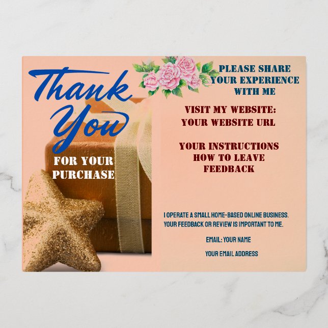 Online Business Thank You Card (Front)