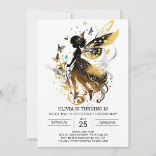 Online Butterfly Fairy Birthday Bliss Invitation