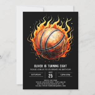 Online Chic Children's Basketball Birthday Invitation