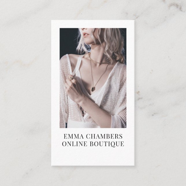 Online Clothing Boutique Business Card (Front)