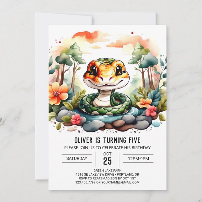 Online Cobra Birthday Invitation (Front)